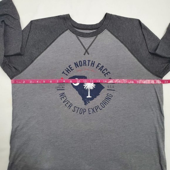 The North Face Classic Fit Never Stop Exploring 3/4 Sleeve Baseball Tee Size L/G - Picture 7 of 11